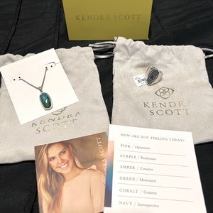 Kendra Scott mood pendant & ring set